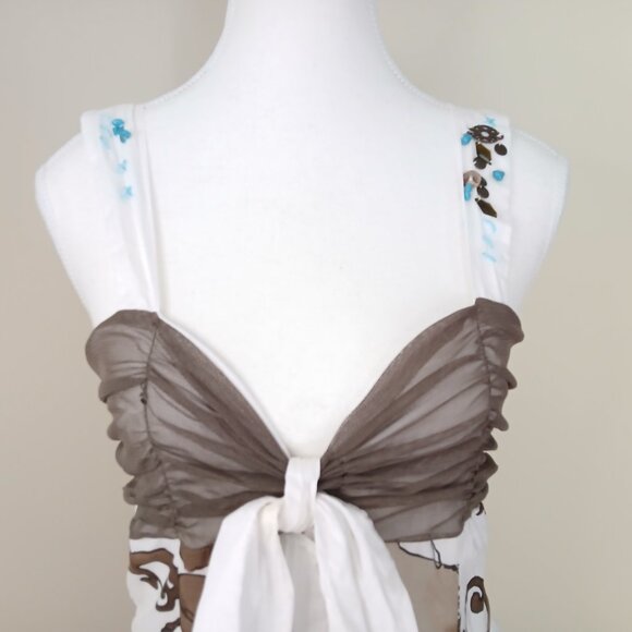 Elisa Cavaletti Floral Midi Sundress Size Medium - Picture 2 of 11